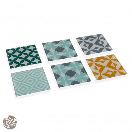 SET 6 POSAVASOS AQUA KARLSEN
