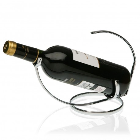 SOPORTE BOTELLA VINO CROMADO