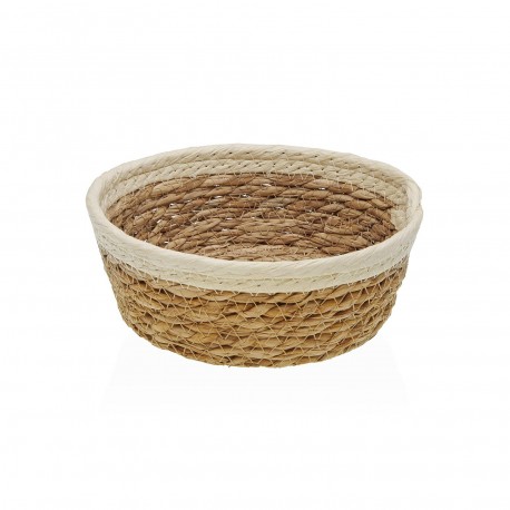 CESTO FIBRA VEGETAL BEGE 18CM