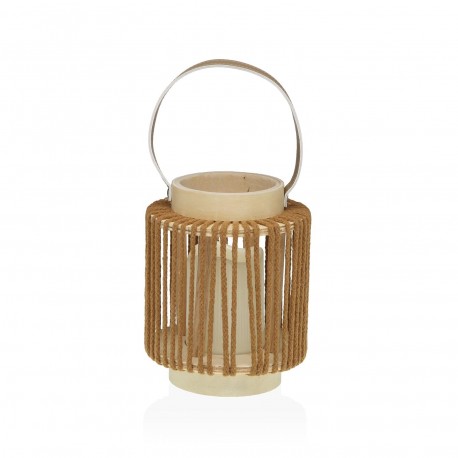 FAROL COM VELA LED ORAYA CASTANHO 18 CM
