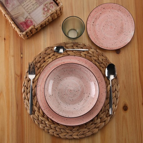 SERVIÇO 18 PRATOS LUA ROSA