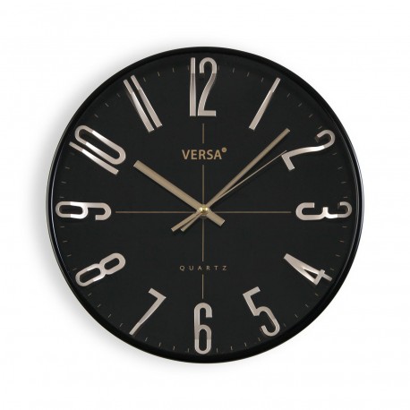 RELOJ NEGRO Y DORADO 30 CM