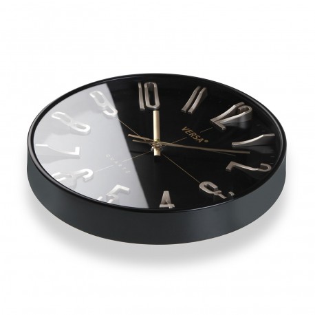 RELOJ NEGRO Y DORADO 30 CM