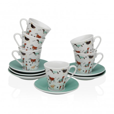CONJUNTO 6 CAFÉ/PRATO AMICO