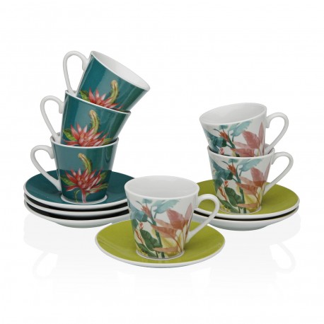 CONJUNTO 6 CAFÉ/PRATO KIWA