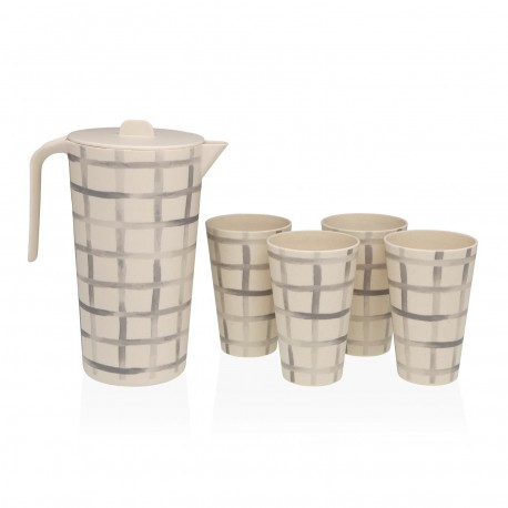 CONJUNTO 4 COPOS E JARRA MILO