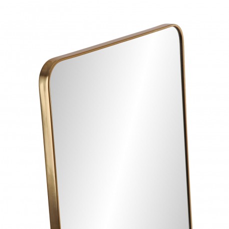 ESPELHO DE PÉ DOURADO COM SUPORTE