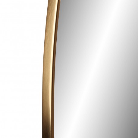 ESPELHO DE PÉ DOURADO COM SUPORTE