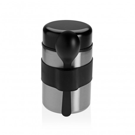 CANECA TÉRMICA COM COLHER PRETA