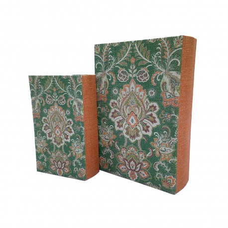 CONJUNTO 2 LIVROS DECORATIVOS VERDE