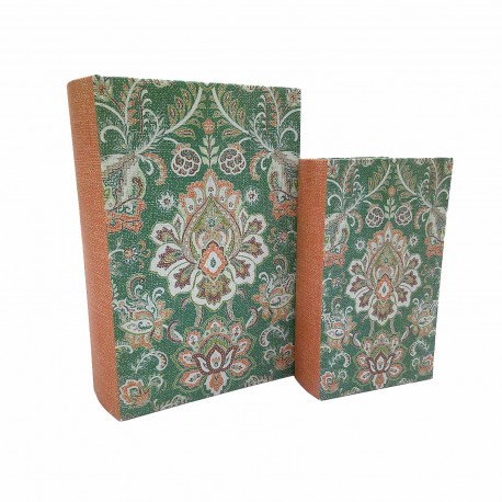 CONJUNTO 2 LIVROS DECORATIVOS VERDE