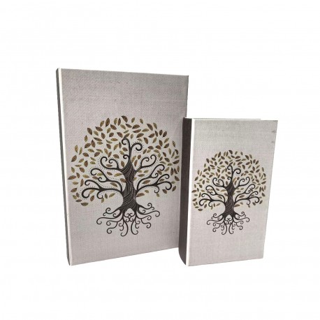 CONJUNTO 2 LIVROS DECORATIVOS GAIA