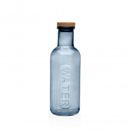 GARRAFA VIDRO AZUL COM CORTIÇA