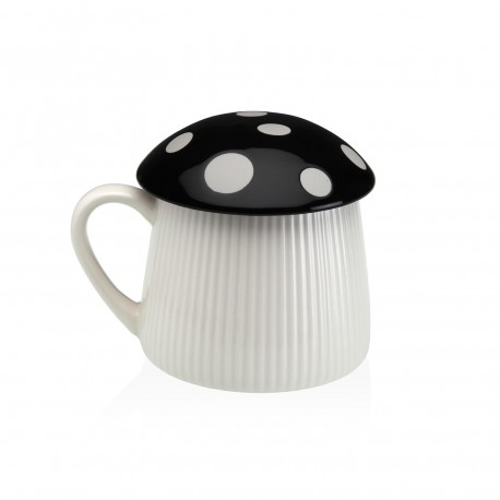 CHÁVENA COM TAMPA COGUMELO BRANCO