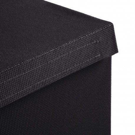 CESTO ROUPA RETANGULAR DOBRÁVEL CINZA ESCURO