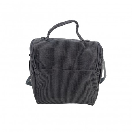 SACO TÉRMICO COZY DE VELUDO CINZA