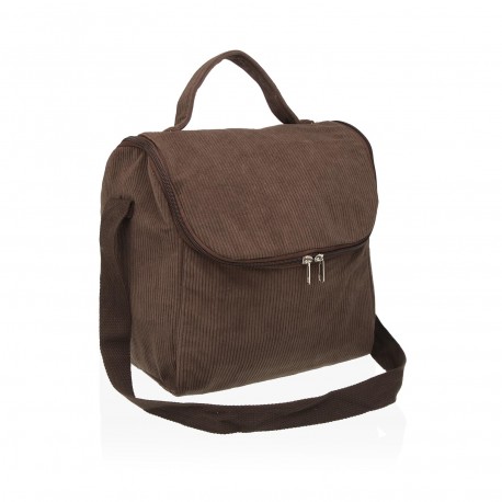 SACO TÉRMICO COZY DE VELUDO CASTANHO