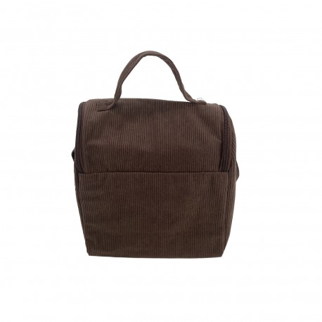 SACO TÉRMICO COZY DE VELUDO CASTANHO