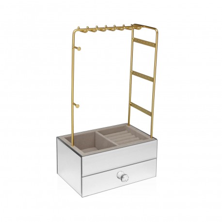 JOALHEIRO DOURADO BASE MADEIRA BRANCA