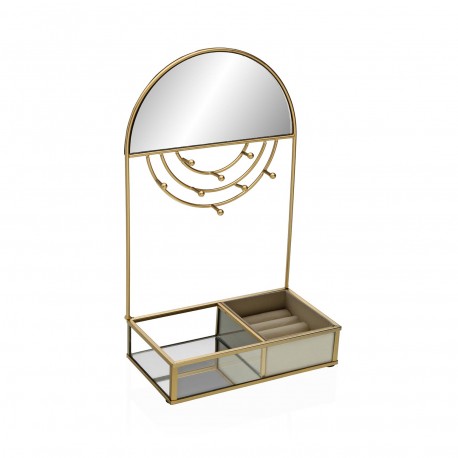 JOALHEIRO ESPELHO MEIA-LUA BASE CRISTAL
