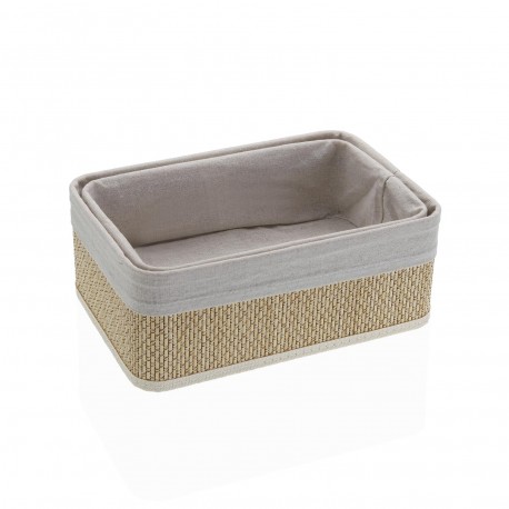 CONJUNTO 2 CESTAS RETANGULARES BRANCAS