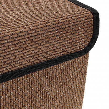 CESTA RETANGULAR COM TAMPA DOBRÁVEL PRETA
