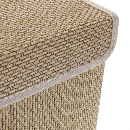 CESTA RETANGULAR COM TAMPA DOBRÁVEL BRANCA