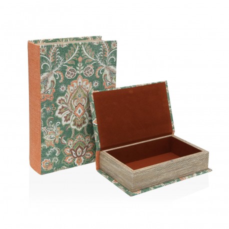 CONJUNTO 2 LIVROS DECORATIVOS VERDE