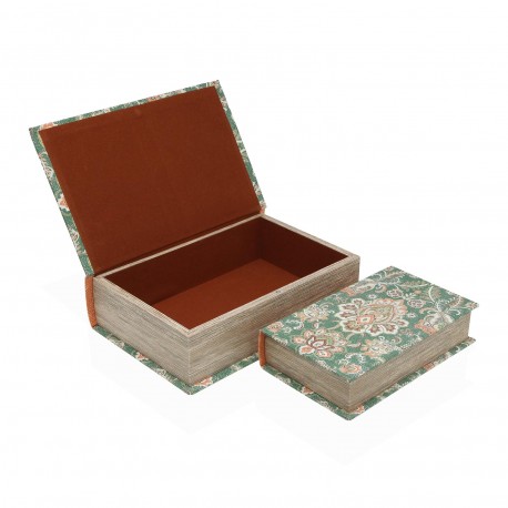 CONJUNTO 2 LIVROS DECORATIVOS VERDE