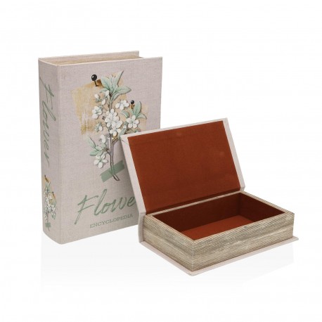 CONJUNTO 2 LIVROS DECORATIVOS FLOR