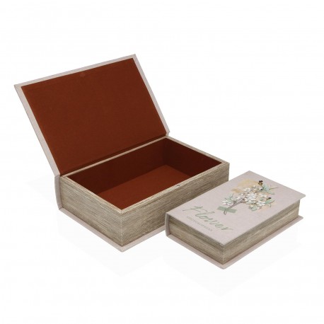 CONJUNTO 2 LIVROS DECORATIVOS FLOR
