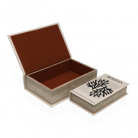 CONJUNTO 2 LIVROS DECORATIVOS CORAL