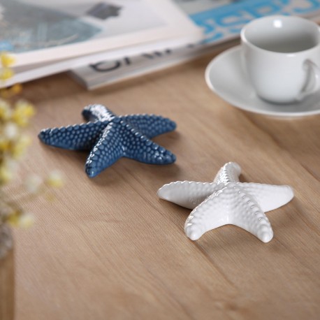 FIGURA CERÂMICA ESTRELA-MAR AZUL