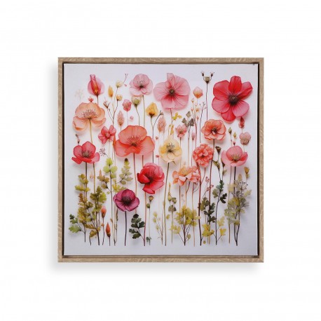 TELA FLORA ROSA 40X40