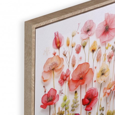TELA FLORA ROSA 40X40