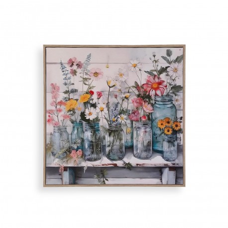 TELA FLORES SILVESTRES 40X40