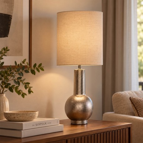 LAMPARA CERAMICA SILVER 57CM